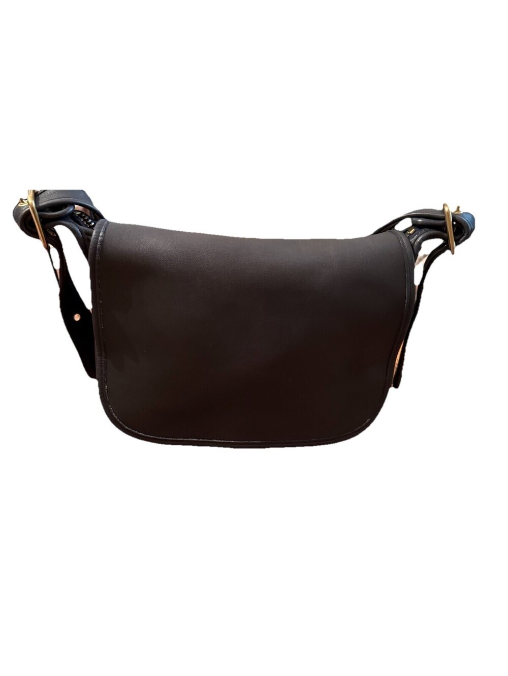 Vintage COACH Black Patricia Saddle Style Purse 9951